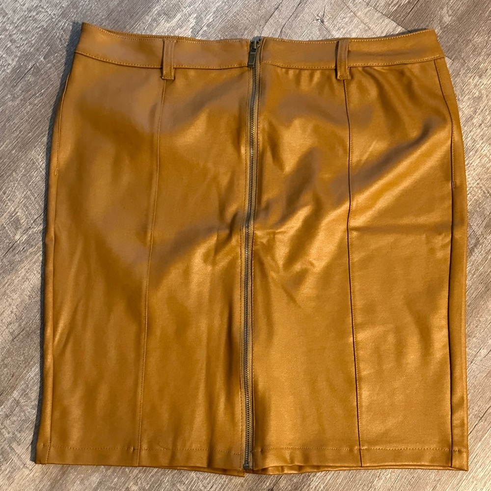 d. jeans Tanned Leather High Waisted Pencil Skirt